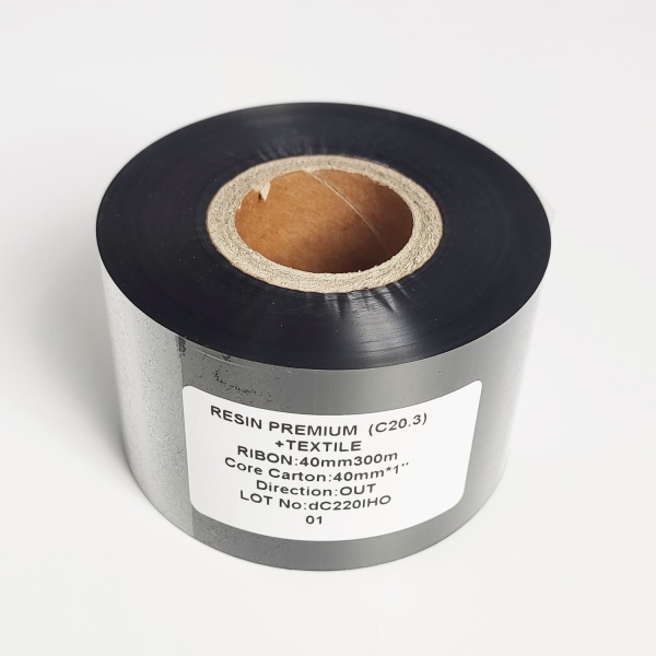MP_5_Черный риббон C20.3 Resin Premium + Textile 40мм х 300м, 1'', OUT MP_5_Черный риббон C20.3 Resin Premium + Textile 40мм х 300м, 1'', OUT