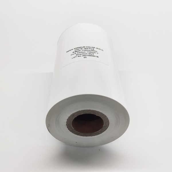 MP_3_Белая термотрансферная лента (риббон) E40.9 Resin Premium Color White Textile 110мм х 300м - 1'', намотка OUT MP_3_Белая термотрансферная лента (риббон) E40.9 Resin Premium Color White Textile 110мм х 300м - 1'', намотка OUT
