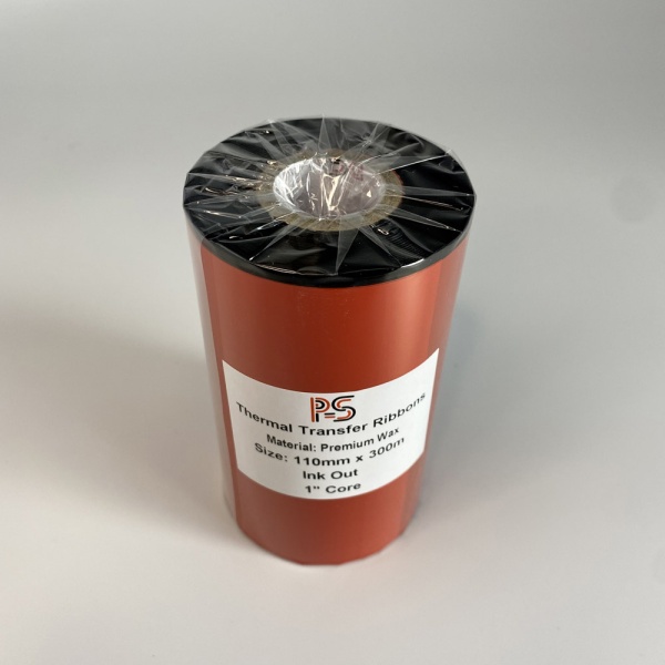 MP_2_Риббон PS Wax Premium 110мм х 300м (термотрансферная лента), черный, OUT, 1'' MP_2_Риббон PS Wax Premium 110мм х 300м (термотрансферная лента), черный, OUT, 1''