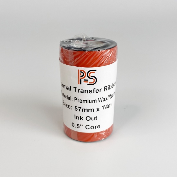 MP_5_Черный риббон PS Wax/Resin Premium 57мм х 74м (термотрасферная лента), OUT, 0.5'', ширина втулки 57мм MP_5_Черный риббон PS Wax/Resin Premium 57мм х 74м (термотрасферная лента), OUT, 0.5'', ширина втулки 57мм