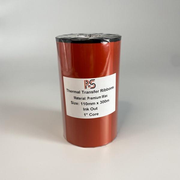 MP_4_Риббон PS Wax Premium 110мм х 300м (термотрансферная лента), черный, OUT, 1'' MP_4_Риббон PS Wax Premium 110мм х 300м (термотрансферная лента), черный, OUT, 1''