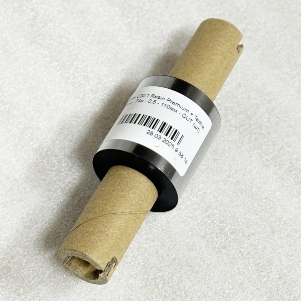 MP_3_Риббон C20.1 Resin Premium + Textile 35мм х 74м, ширина втулки 110 мм, намотка OUT, диаметр втулки 0,5'' MP_3_Риббон C20.1 Resin Premium + Textile 35мм х 74м, ширина втулки 110 мм, намотка OUT, диаметр втулки 0,5''
